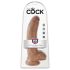 King Cock 9 Ei Dildo (23 cm) - Braun