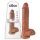King Cock 10" großer Dildo mit Hoden (25 cm) - Braun
