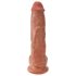King Cock 10" großer Dildo mit Hoden (25 cm) - Braun