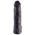 King Cock 12" großer Dildo mit Hoden (30 cm) - Schwarz