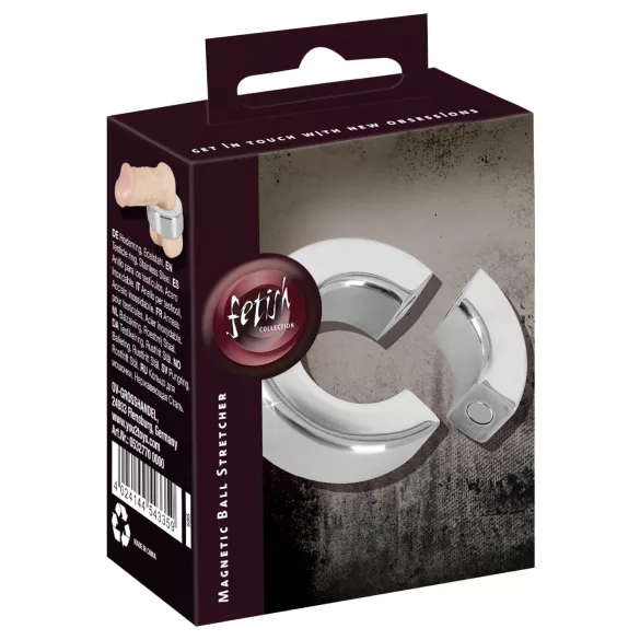Sextreme - Schwerer magnetischer Hodenring und Stretcher (341g)