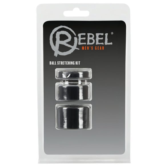 Rebel Ball - Penis- und Hodenring Set - (Schwarz)