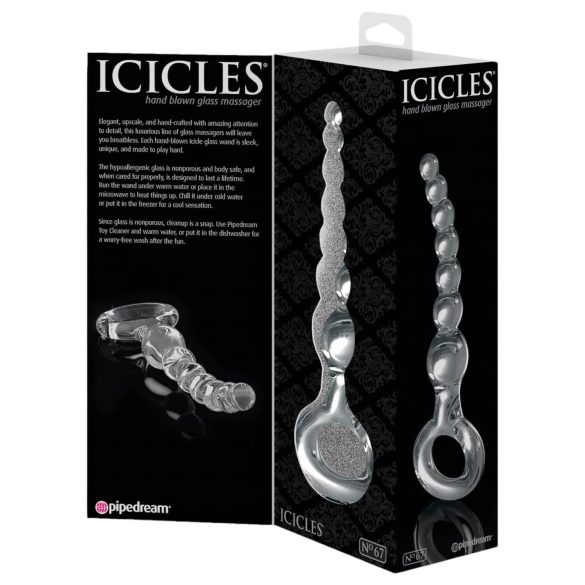 Icicles No. 67 - Kugelglas-Dildo (transparent)