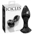 Icicles Nr. 78 - konischer Glas-Analplug (schwarz)