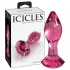 Icicles No. 79 - Kegelförmiger Glas-Plug (pink)