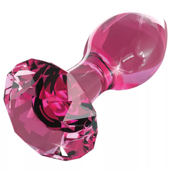 Icicles No. 79 - Kegelförmiger Glas-Plug (pink)