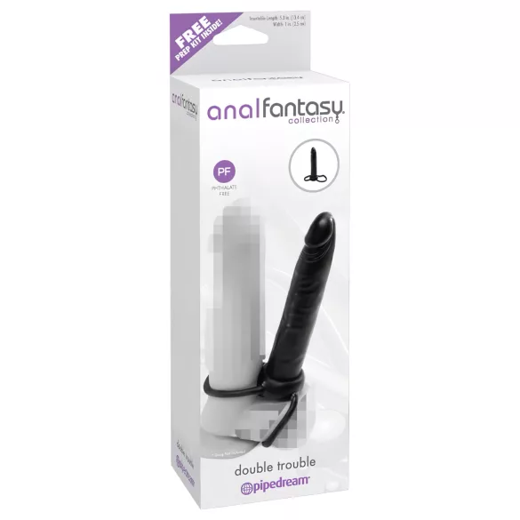 Pipedream Analfantasy Double Trouble - anlegbarer Anal-Dildo (schwarz)