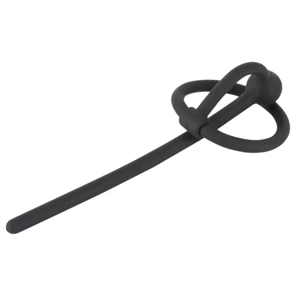 You2Toys - Penisplug - Silikon-Eichelring mit hohlem Dilator (schwarz)