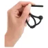 You2Toys - Penisplug - Silikon-Eichelring mit hohlem Dilator (schwarz)
