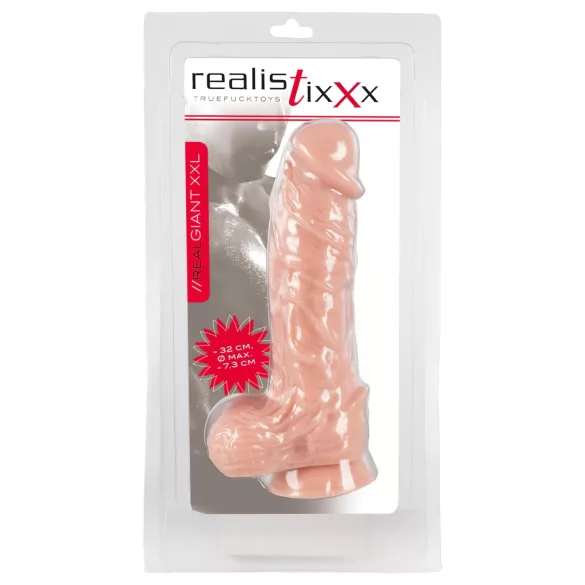 Realistixxx Giant XXL - naturgetreuer Dildo (32cm) - hautfarben