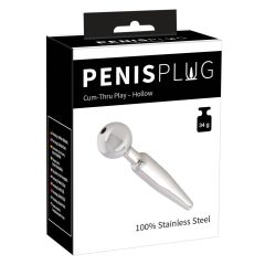   Penisplug Cum-Thru Play - hohler Stahl-Urethrendilatorkegel (0,5-1cm)