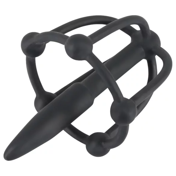 You2Toys - Peniskäfig aus Silikon mit Dilator für die Eichel (schwarz)