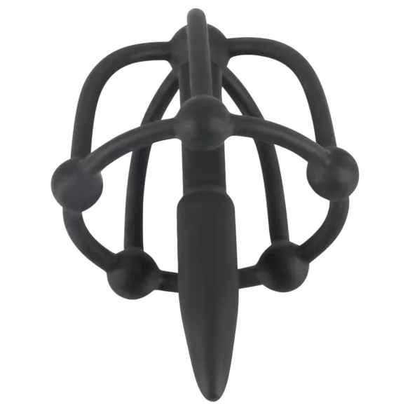 You2Toys - Peniskäfig aus Silikon mit Dilator für die Eichel (schwarz)