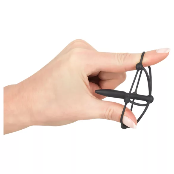 You2Toys - Peniskäfig aus Silikon mit Dilator für die Eichel (schwarz)