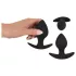 Black Velvets - Silikon-Analplug-Set (3-teilig, schwarz)