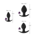 Black Velvets - Silikon-Analplug-Set (3-teilig, schwarz)