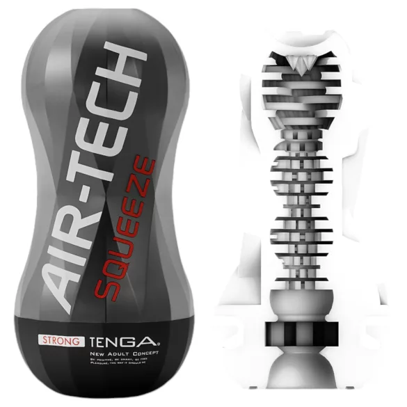 TENGA Air-Tech Squeeze Strong - saugender Masturbator (schwarz)