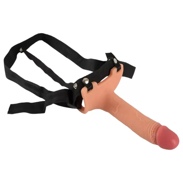 Realistixxx Strap-on - befestigbarer, hohler Dildo (natur)