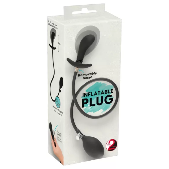 You2Toys - aufpumpbarer Analdehnungs-Plug (schwarz)