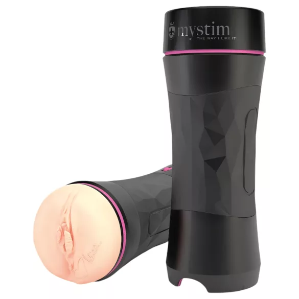 mystim OPUS Mica - naturgetreuer Masturbator (haut-schwarz)