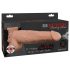 Fetisch Strap-On 9 - befestigbar, hohler, spritzender Dildo (natur)