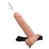Fetisch Strap-On 9 - befestigbar, hohler, spritzender Dildo (natur)