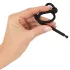 Penisplug - Silikondilator mit Eichelring (0,6mm) - schwarz