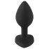 You2Toys Anal Plug - Schwarz mit weißem Stein