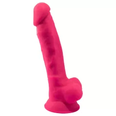 Silexd 7 - Dildo mit Saugnapf und Hoden - 17,5 cm (pink)