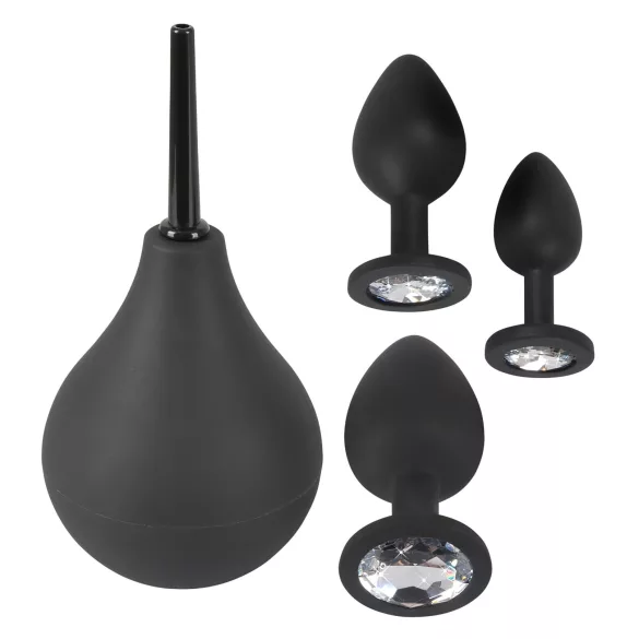 Black Velvets - Analplug-Set (4-teilig, schwarz)