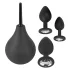 Black Velvets - Analplug-Set (4-teilig, schwarz)