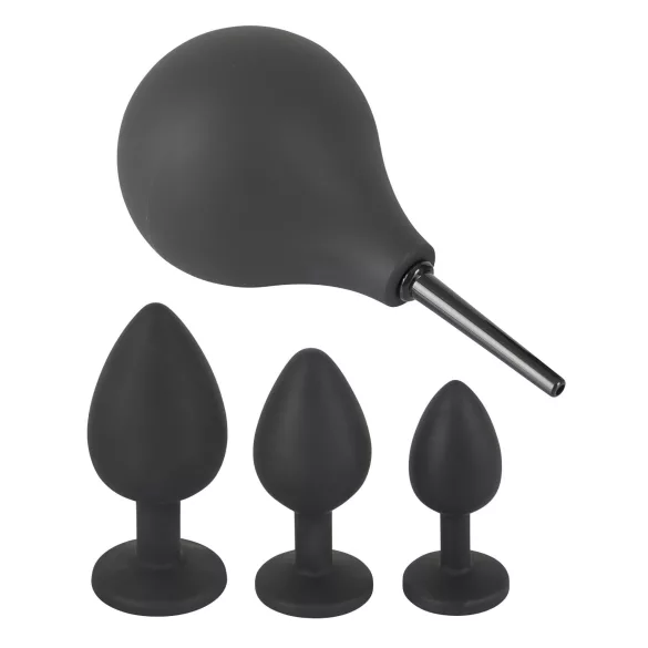 Black Velvets - Analplug-Set (4-teilig, schwarz)