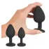 Black Velvets - Analplug-Set (4-teilig, schwarz)