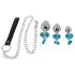 You2Toys - Anal Plug Set mit Leine (Silber)
