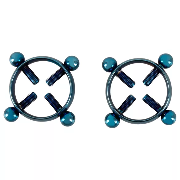 Bad Kitty - Drehbare Nippelschmuck (rund) - blau