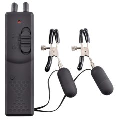 Fetisch - Vibrierende Nippelklammern (schwarz)