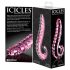 Icicles Nr. 24 - Gerippter Zungenglas-Dildo (Rosa)