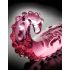 Icicles Nr. 24 - Gerippter Zungenglas-Dildo (Rosa)