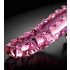 Icicles Nr. 24 - Gerippter Zungenglas-Dildo (Rosa)