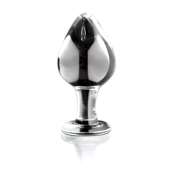 Icicles No. 25 - konischer, gläserner Analplug (transparent)