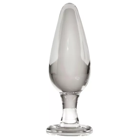Icicles No. 26 - Kegelförmiger Glas Analplug (transparent)