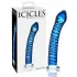Icicles Nr. 29 - Spiral Glasdildo (Blau)