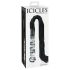 Icicles No. 38 - Lederpeitsche und Glasdildo (Transparent-Schwarz)