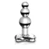 Icicles No. 47 - dreifach-perlen, Glas Analplug (transparent)