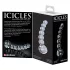 Icicles No. 66 - Gebogener, kugeliger Glasdildo (transparent)