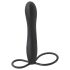 Fetisch Double Trouble – Hoden- & Penisring mit Dildo (schwarz)