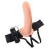 Strap-On 8 - anlegbarer, hohler Vibrator (natur)