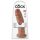 King Cock 10 - großer Dildo mit Saugnapf (25cm) - dunkle Naturfarbe