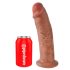 King Cock 10 - großer Dildo mit Saugnapf (25cm) - dunkle Naturfarbe
