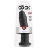 King Cock 10 - Saugnapf Dildo (25cm) - schwarz